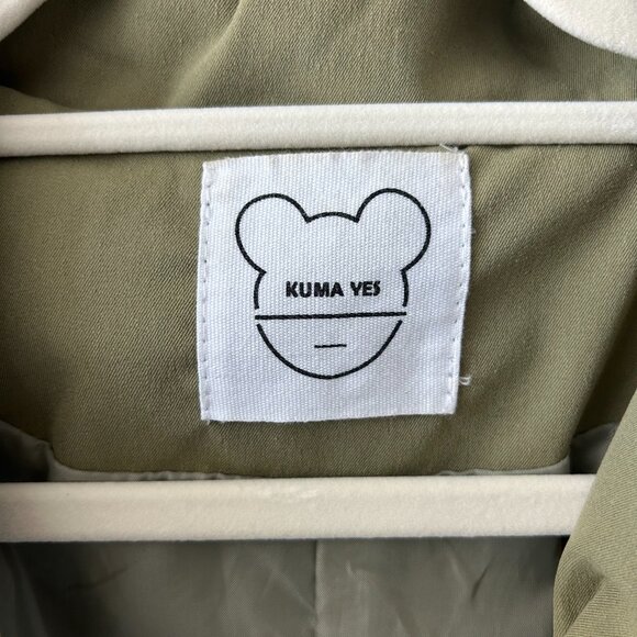 Kuma Yes Colorblock Olive Green, Ivory, And Navy Lightweight Jacket - Picture 4 of 4